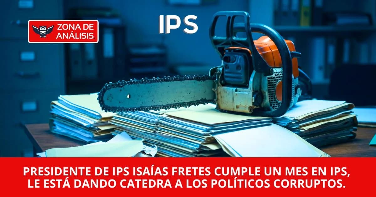 Presidente de IPS Isaías Fretes cumple un mes en IPS, le está dando catedra a los políticos y funcionarios corruptos.