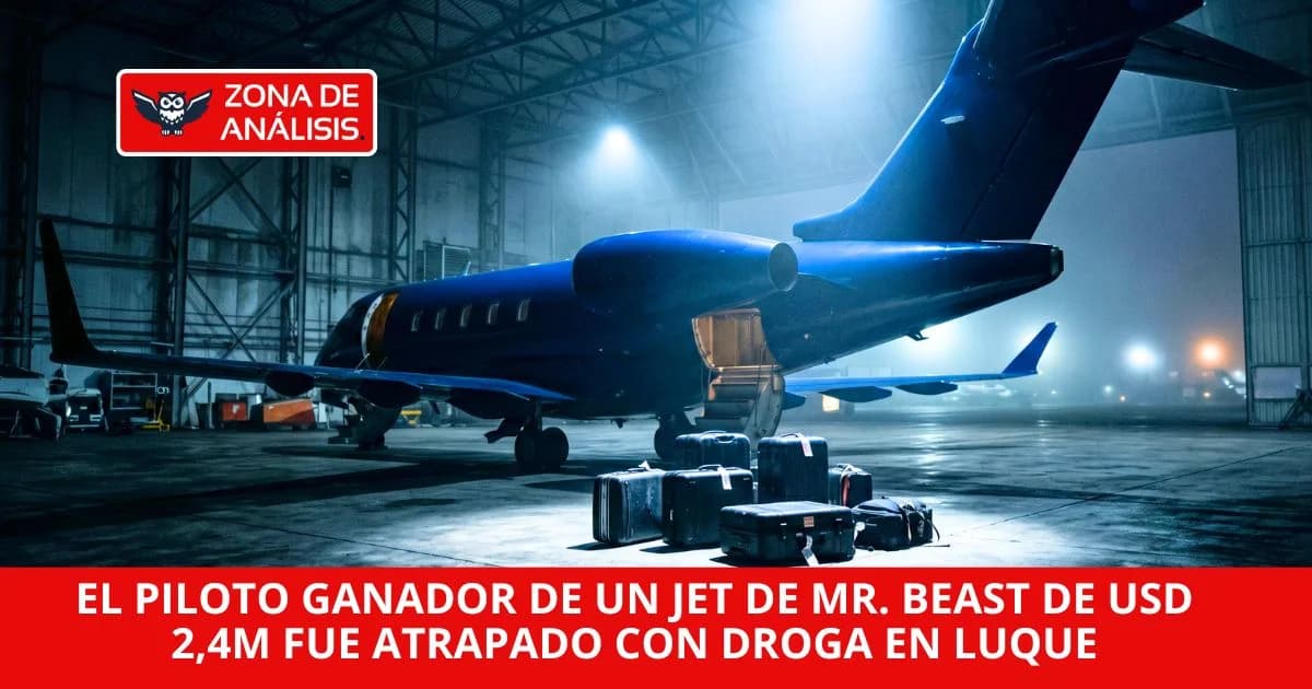 El piloto ganador de un Jet de Mr. Beast de USD 2,4M fue atrapado con droga en Luque