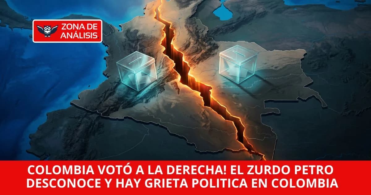 Colombia votó a la derecha con récord histórico: Petro desconoce y puede terminar preso