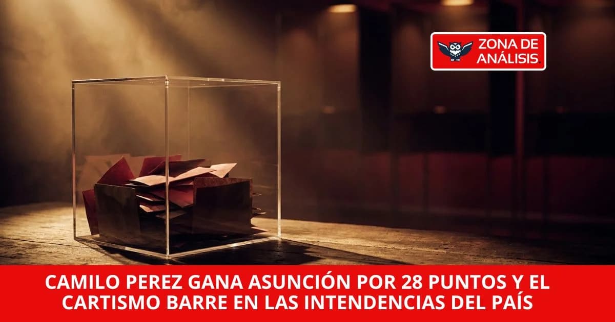 Camilo gana Asunción por 28 puntos y el cartismo barre el país, ganando las internas para las nacionales, en la mayoría de las intendencias!